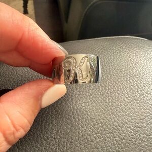 Silver Initial Ring